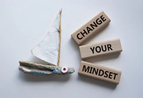 Change your mindset symbol. Concept words Change your mindset on wooden blo.. Stock Photos