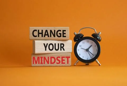 Change your mindset symbol. Concept words Change your mindset on wooden blo.. Stock Photos