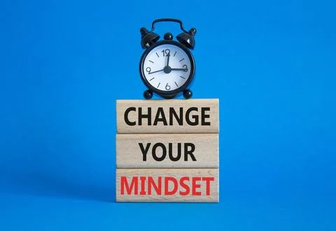 Change your mindset symbol. Concept words Change your mindset on wooden blo.. Stock Photos