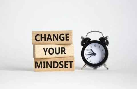 Change your mindset symbol. Concept words Change your mindset on wooden blo.. Stock Photos