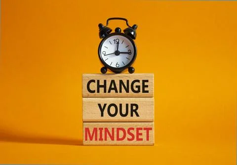 Change your mindset symbol. Concept words Change your mindset on wooden blo.. Stock Photos