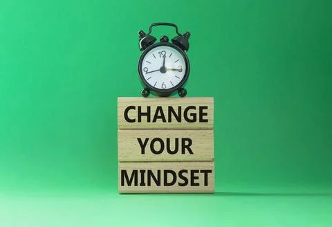 Change your mindset symbol. Concept words Change your mindset on wooden blo.. Stock Photos