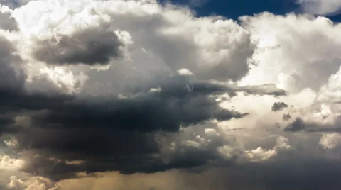 Changeable weather: cloudy, rain weather turns into a sun. - Time Lapse 4K Or Hd Video stock 37899470