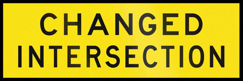 Changed Intersection In Australia イラスト素材