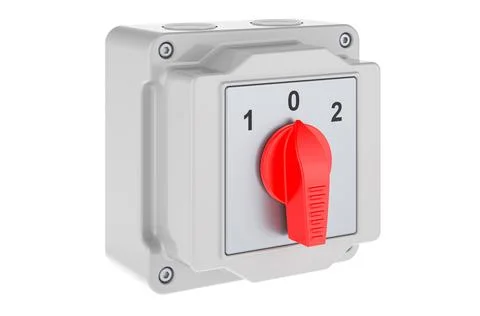 Changeover Selector Switch, Universal Rotary Cam Selector. 3D rendering Ilustración de archivo