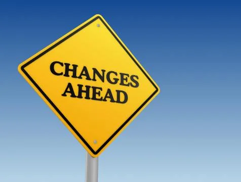 Changes ahead sign concept illustration Stock Illustration