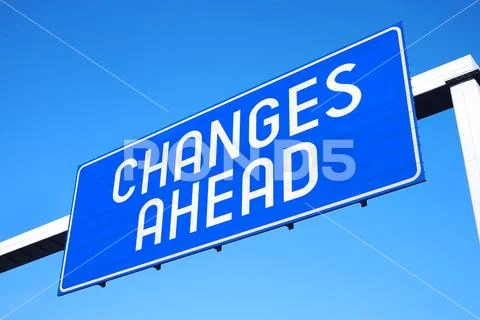 Changes ahead street sign Stock Illustration