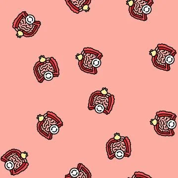 Changes bowel bladder habits disease symptom vector seamless pattern Stock Illustration