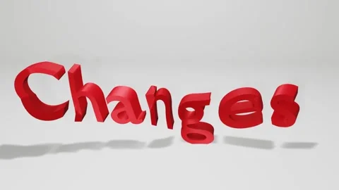 Changes concept text animation Stock Footage 130317500