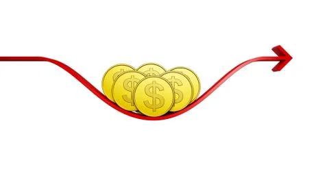 Changes in the dollar exchange rate Stock Illustration