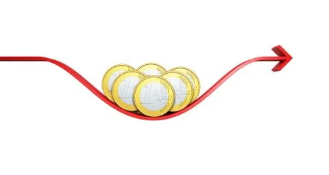 Changes in the euro exchange rate Stock Illustration