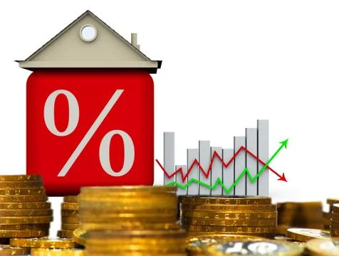 Changes the interest rate on the mortgage Stock Illustration