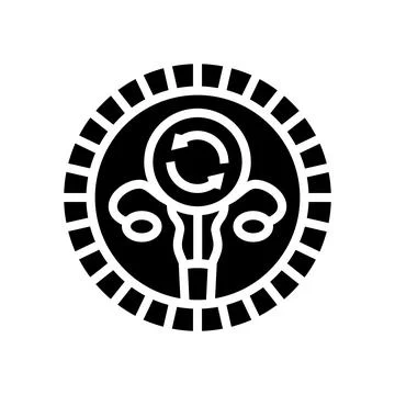 Changes in menstrual cycle disease symptom glyph icon vector illustration Stock Illustration