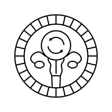 Changes in menstrual cycle disease symptom line icon vector illustration Stock Illustration