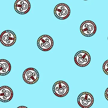 Changes in menstrual cycle disease symptom vector seamless pattern Stock Illustration