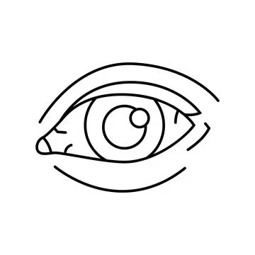 Changes nail appearance disease symptom line icon vector illustration 스톡 일러스트