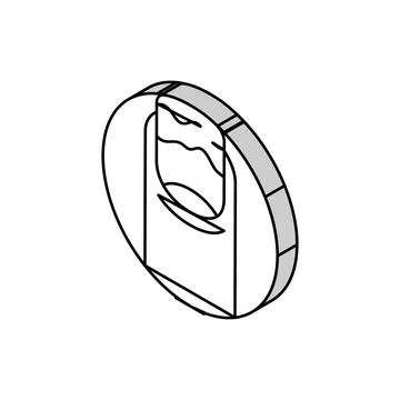Changes nail appearance disease symptom isometric icon vector illustration Stock Illustration