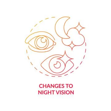 Changes to night vision gradient concept icon Stock Illustration