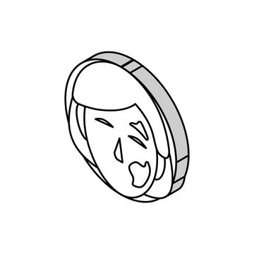 Changes skin texture disease symptom isometric icon vector illustration Stock Illustration