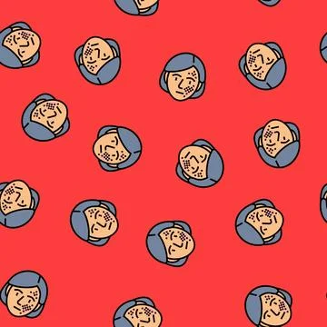 Changes skin texture disease symptom vector seamless pattern Stock Illustration