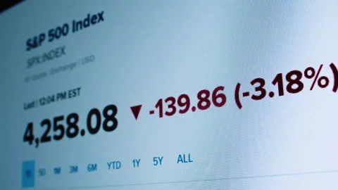 Changes in SP500 indices - RUSSIA, 23 JANUARY 2022 Stockbeeldmateriaal 170750077