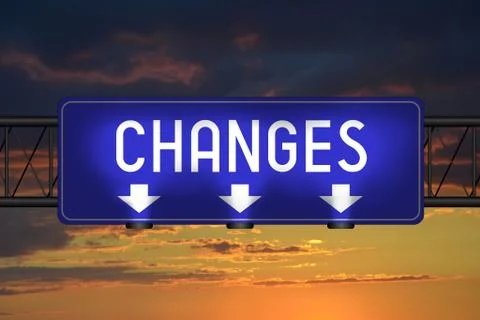 Changes street sign Illustrazione stock