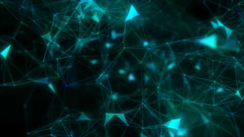 Changes in structure in space. Digital abstract background. Black background Stock Footage 109574132