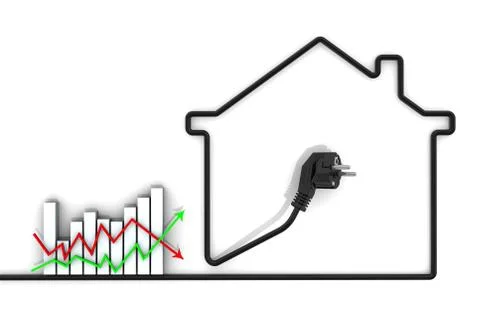 Changes in tariffs for electricity. The concept Ilustração Stock