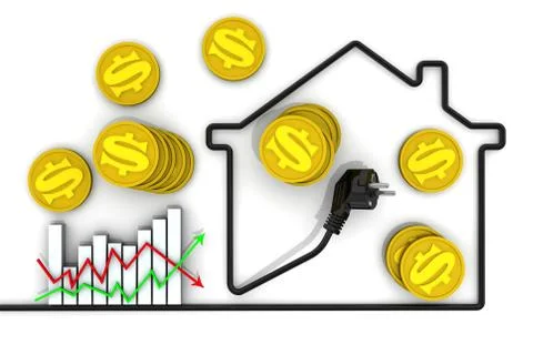 Changes in tariffs for electricity. The concept Stock Illustration
