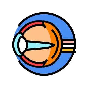 Changes vision disease symptom color icon vector illustration Stock Illustration