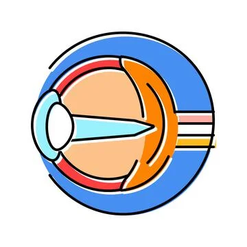 Changes vision disease symptom color icon vector illustration 스톡 일러스트