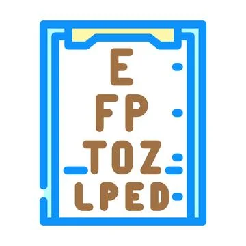 Changes vision disease symptom color icon vector illustration 스톡 일러스트
