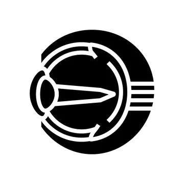 Changes vision disease symptom glyph icon vector illustration Stock Illustration