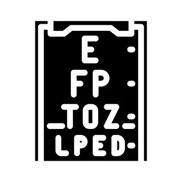 Changes vision disease symptom glyph icon vector illustration 스톡 일러스트