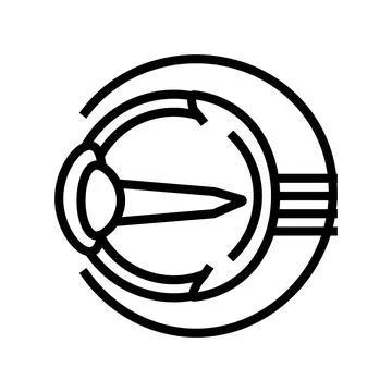 Changes vision disease symptom line icon vector illustration Stock Illustration