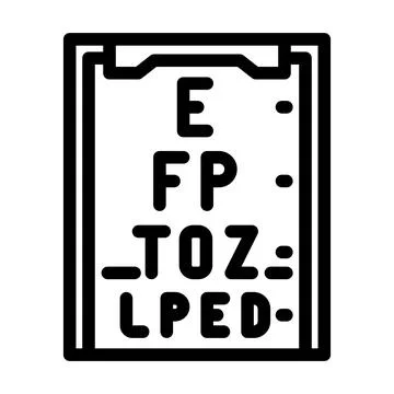 Changes vision disease symptom line icon vector illustration 스톡 일러스트