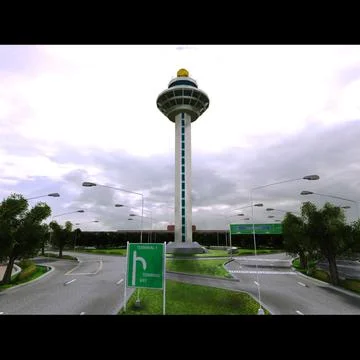 Changi Control Tower 3D Model