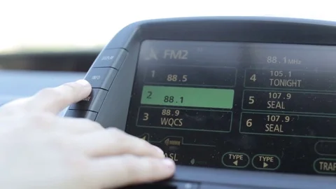 Changing AC and Climate in Car while Driving Stock Footage 74279762