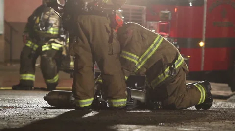 Changing Air Bottle Video stock 45651144