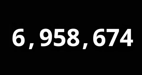 Changing and increasing number for counting of social media or statistic Stock Footage 219678110