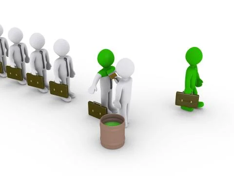 Changing appearance on businessmen Stock Illustration