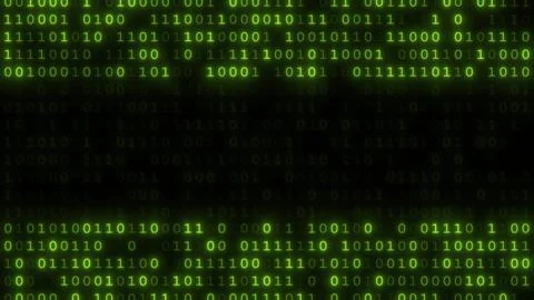 Changing binary code, ones and zeros, abstract futuristic background Stock Illustration