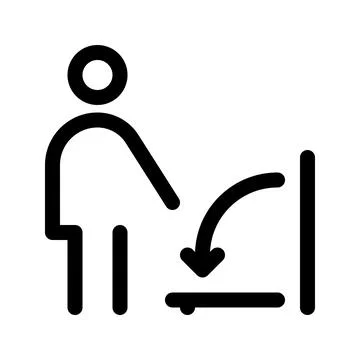 Changing board line icon. Vector graphics Stock Illustration