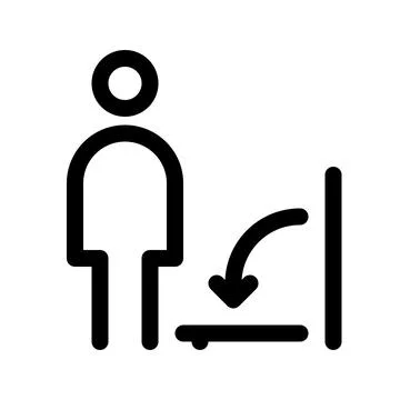 Changing board line icon. Vector graphics Stock Illustration