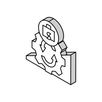 Changing business model isometric icon vector illustration Illustrazione stock