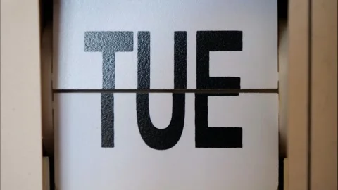 Changing calendar days on a clock. Time lapse. Stock Footage 305272596