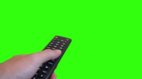 Changing Channels, TV Remote On Green Sc... | Stock Video | Pond5