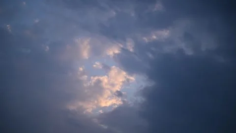 Changing Clouds Above Sengen Shrine - Tamagawa, Tokyo, Japan Stock Footage 340536271