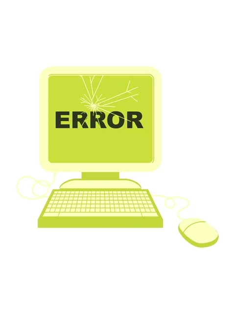 Changing color animation of a broken computer graphic vector illustration ico Stock Footage 324368447