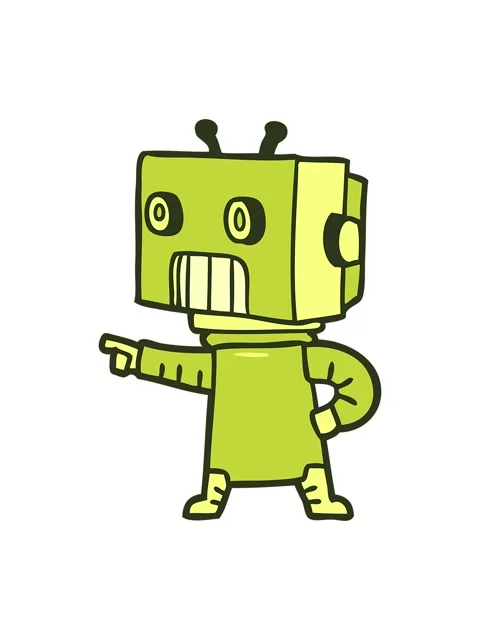 Changing color animation of cartoon android doodle Stock Footage 324410825
